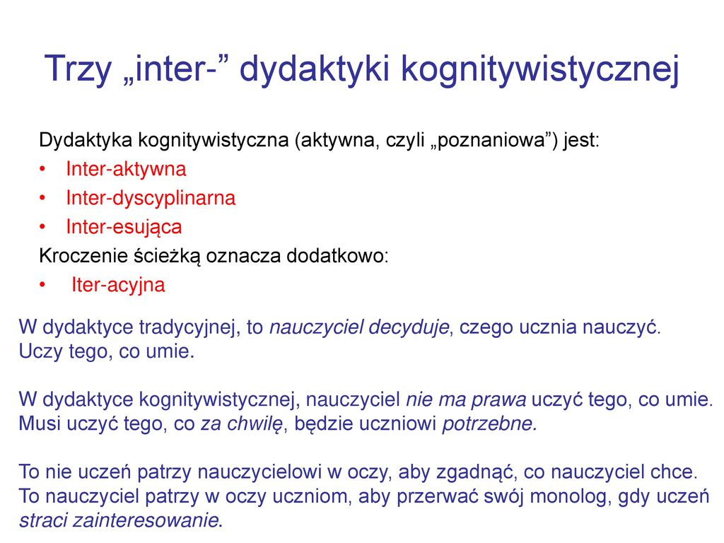 Wstęp do dydaktyki kognitywistycznej ppt pobierz